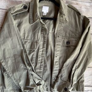 H&M Khaki Sage green Utility Jacket size XS